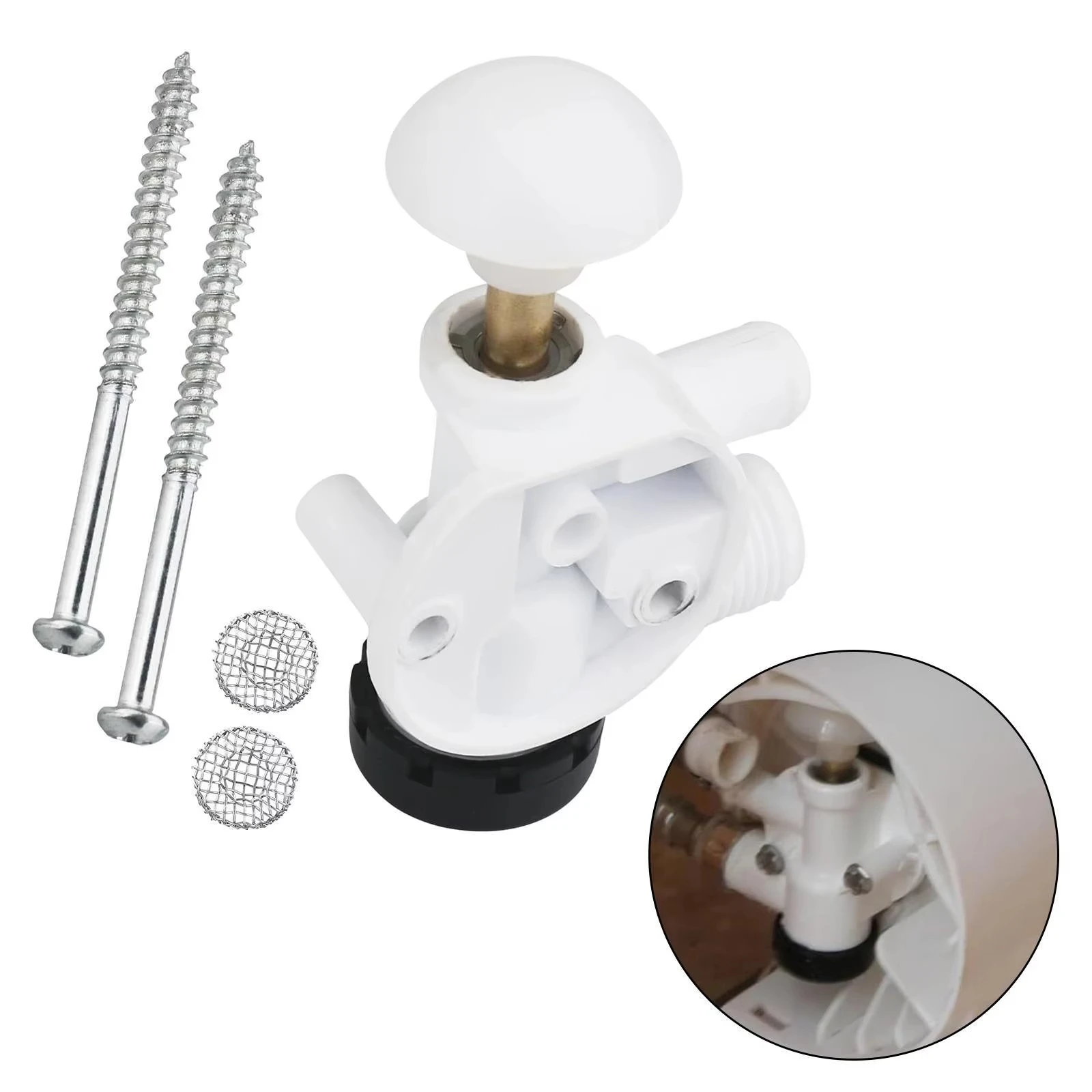 

RV Water Valve Set Replacement Upgrade Toilet Water Valve Repair High Performance Easy Installation 3754 8290 Trailer Accessory