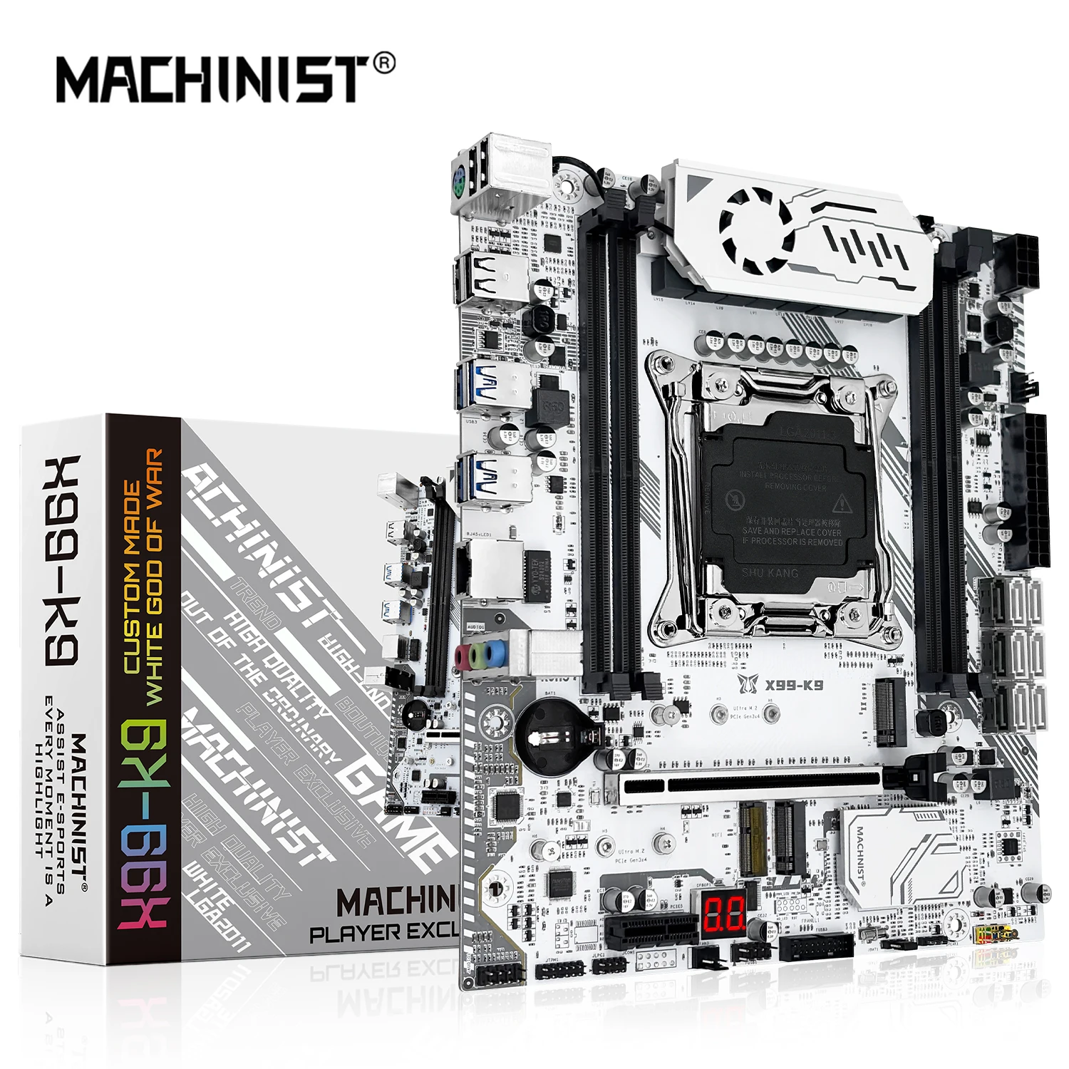 Machinist K9 With TPM2.0 X99 motherboard LGA2011-3 support Intel Xeon E5 2667 2650 V4V3 CPU DDR4 ECC with desktop M-ATX NVME M.2