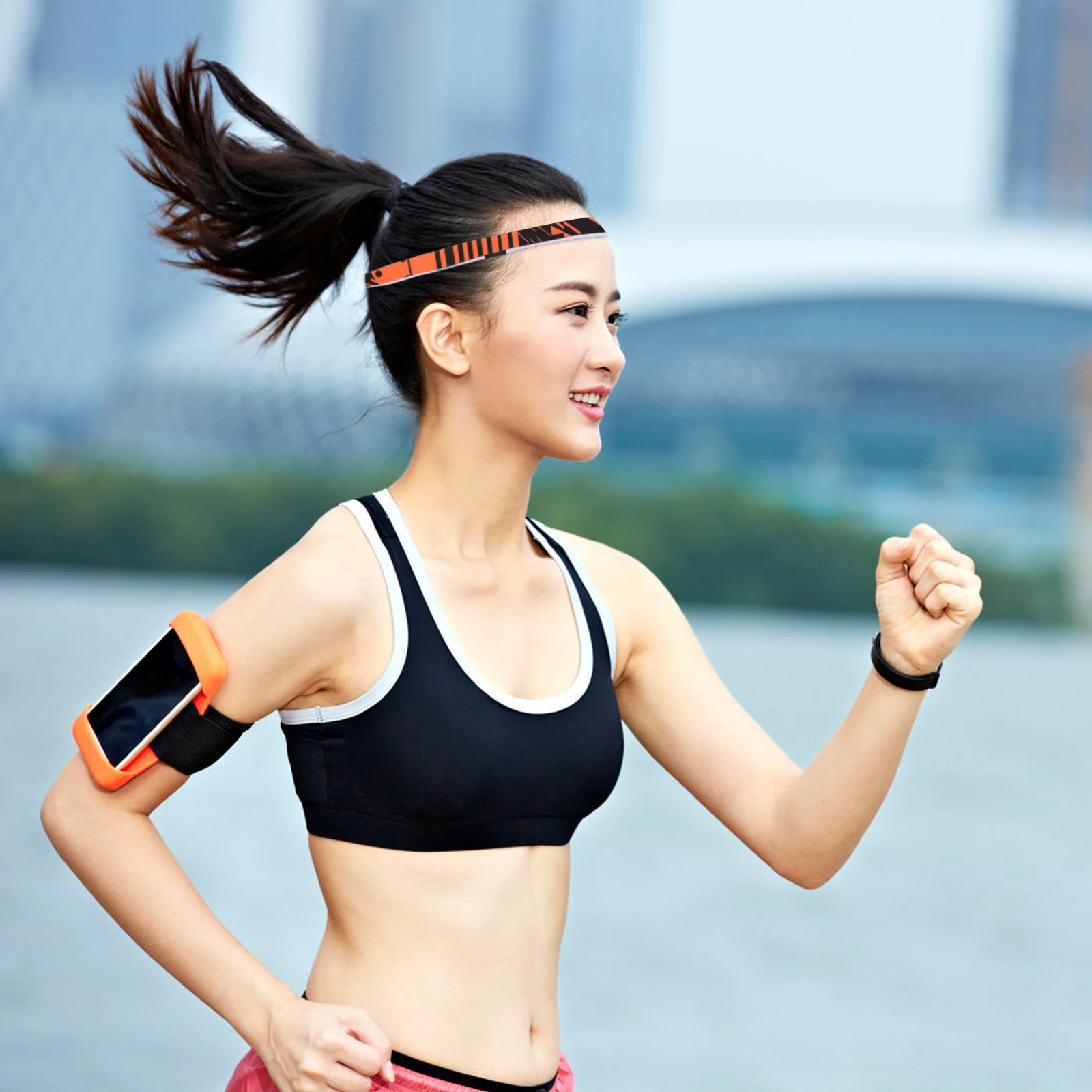 

6 Pcs Sports Sweatband Headband Composite Fiber Absorbent Anti Sweatbands for Women Men Yoga Running Cycling