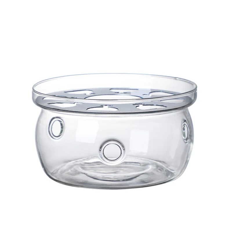 Heat-Resistant Warmer With Round Base, Herbal Tea Set, Glass Insulation Vessel, Creative Aromatherapy Candle Holder