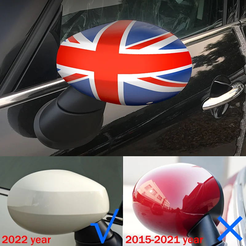 

2022 year F54 F55 F56 F57 F60 Union Jack Car RearView Mirror Cover Case For MINI COOPER One S JCW CLUBMAN Countryman CABRIO