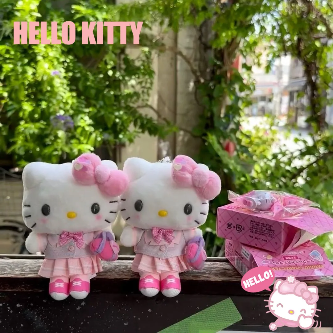 

Kawaii Hello Kitty Plush Toy Girl Bag Pendant Cartoon Keychain Clothes Decorate Exquisite Stuffed Doll Creativity Birthday Gift