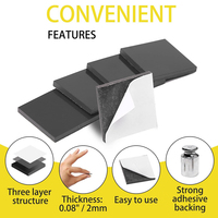 110Pcs Flexible Sticky Magnetic Strips Strong Adhesive Square Sticky Magnet Peel & Stick Magnet Stickers for Fridge Crafts Hobby