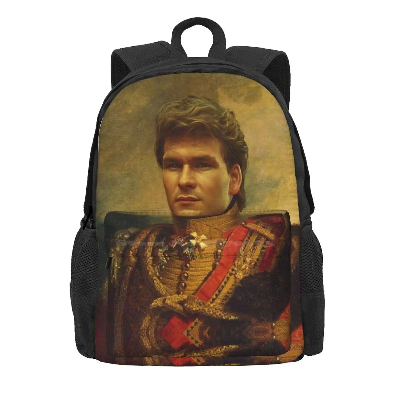 Patrick Swayze - Replaceface Hot Sale Schoolbag Backpack Fashion Bags Patrick Swayze Portrait Photoshop George Dawe Replaceface