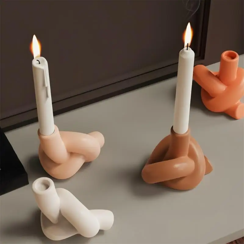

Reusable Knot Tapered Holders Making Molds Wedding Centerpieces Decors 87HA