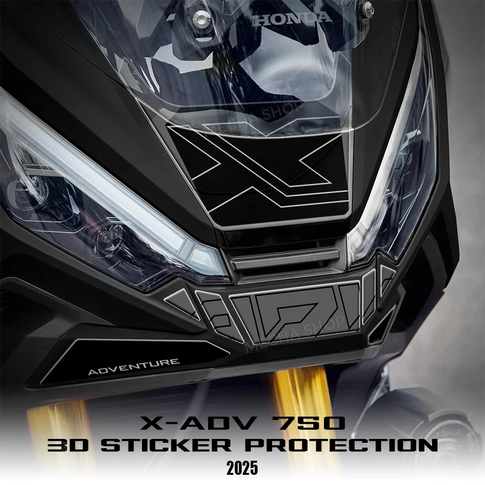 

For X-ADV 750 XADV 750 X ADV750 2025 Motorcycle Accessories Front Protective Stickers Kit 3D Gel Epoxy Resin Stickers