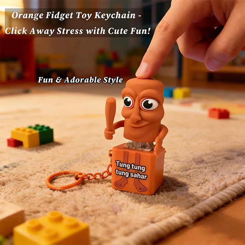Tungtungtung Sahur Toys Wooden Stick Man Button Keychain Luminous Language Pendant Anime Peripheral Model Decorative Gift Decor