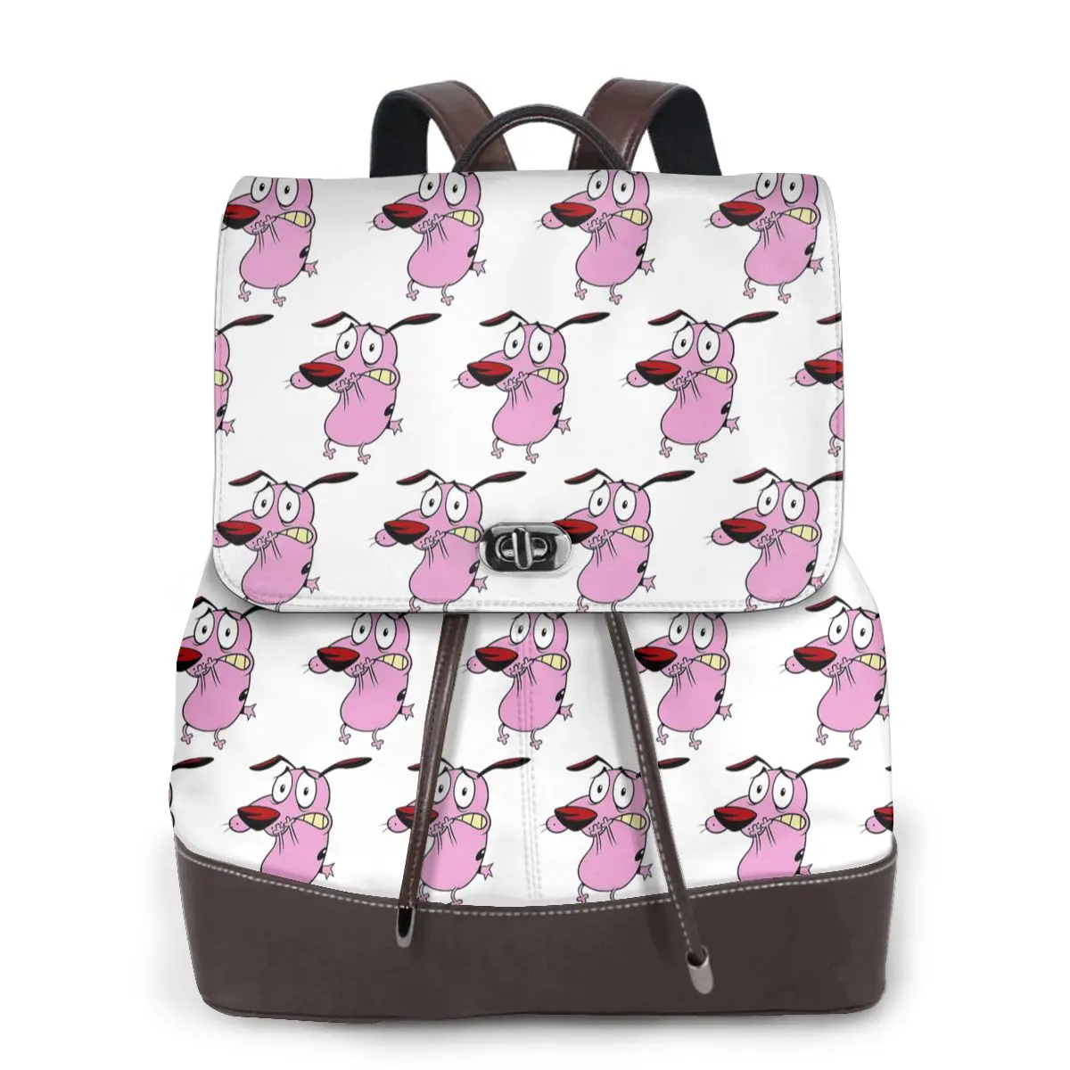 Sac à dos mignon et tendance pour femme, idéal pour l'école, la randonnée et les voyages, motif chien courageux et drôle