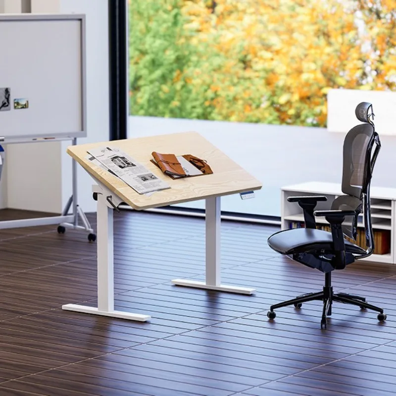 Lifting table, standing ergonomic electric lifting table, office art learning flap desk