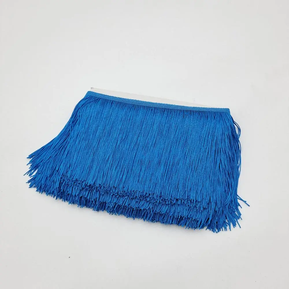 10Meters 20cm Long Lace Fringe Trim Tassel Fringe Trimming For Latin Dress Stage Clothes Accessories Lace Ribbon Tassel