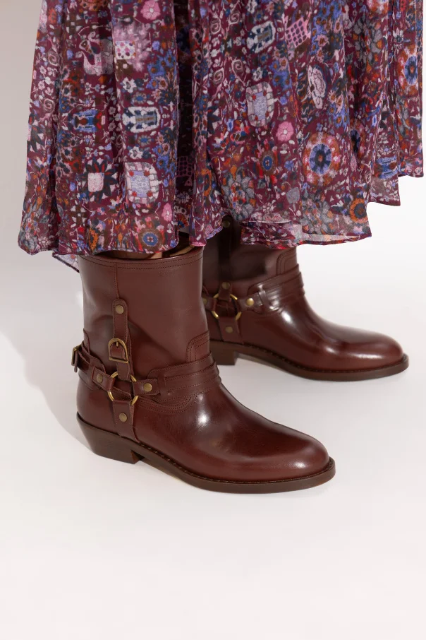 

Женские осенне-зимние черные/коричневые ботильоны с металлической пряжкой, на массивном каблуке, с круглым носком, в стиле вестерн, ретро, универсальные, до икры