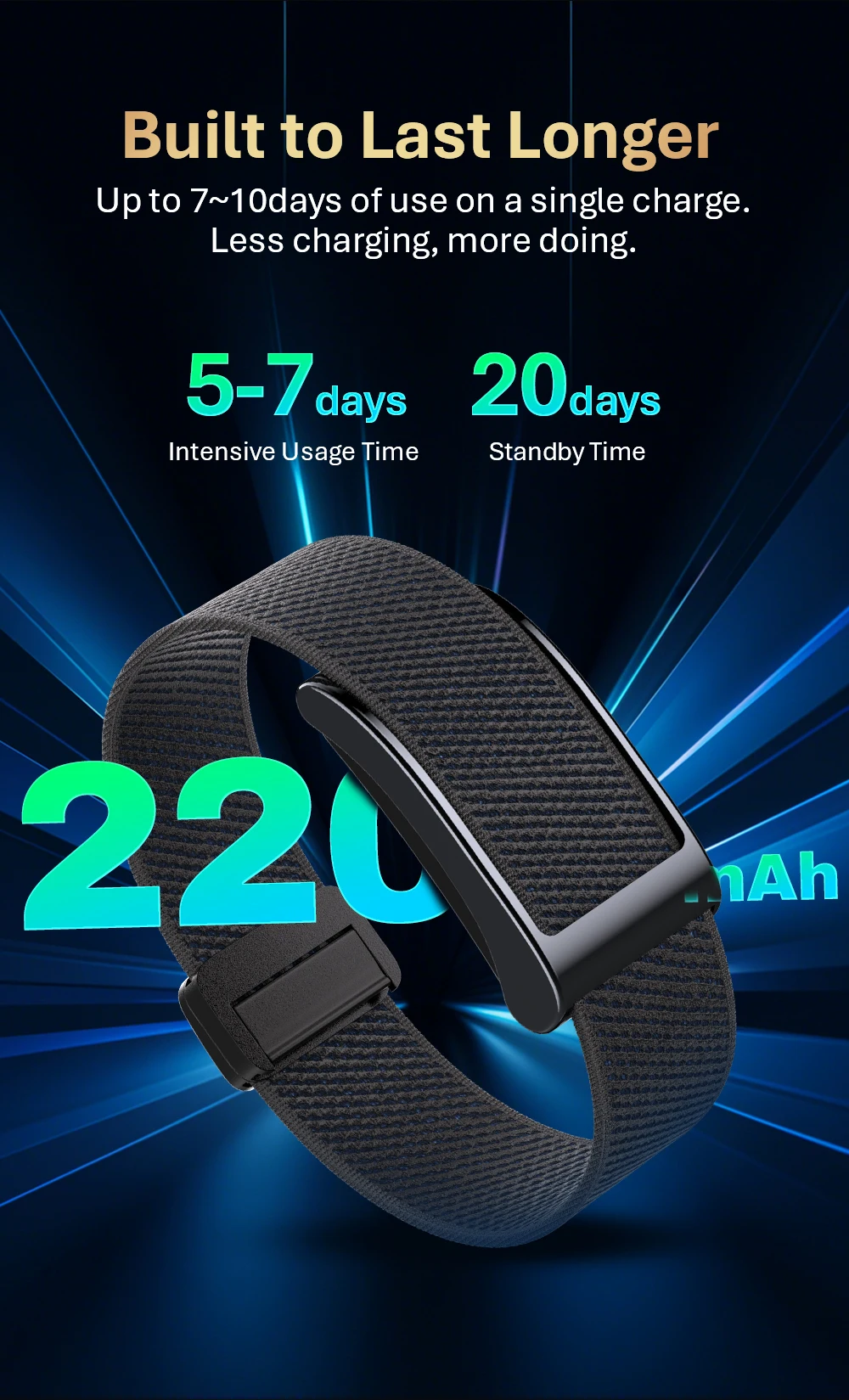 VALDUS VIGOR GPS Smart-Armband für Männer und Frauen SOS Sturzerkennung Sicherheits-Tracker Herzfrequenz Fitness-Tracker Neue Smartwatch ohne Bildschirm – Detail 11