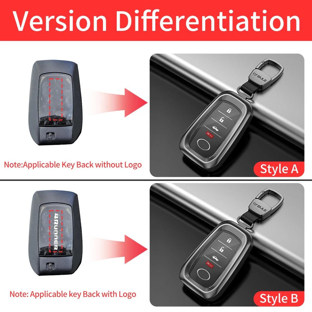 For Toyota 4Runner 2025 2026 Aluminum Alloy Key Fob Case Solid Full Protection Shockproof Anti-Scratch Upgrade Accessories
