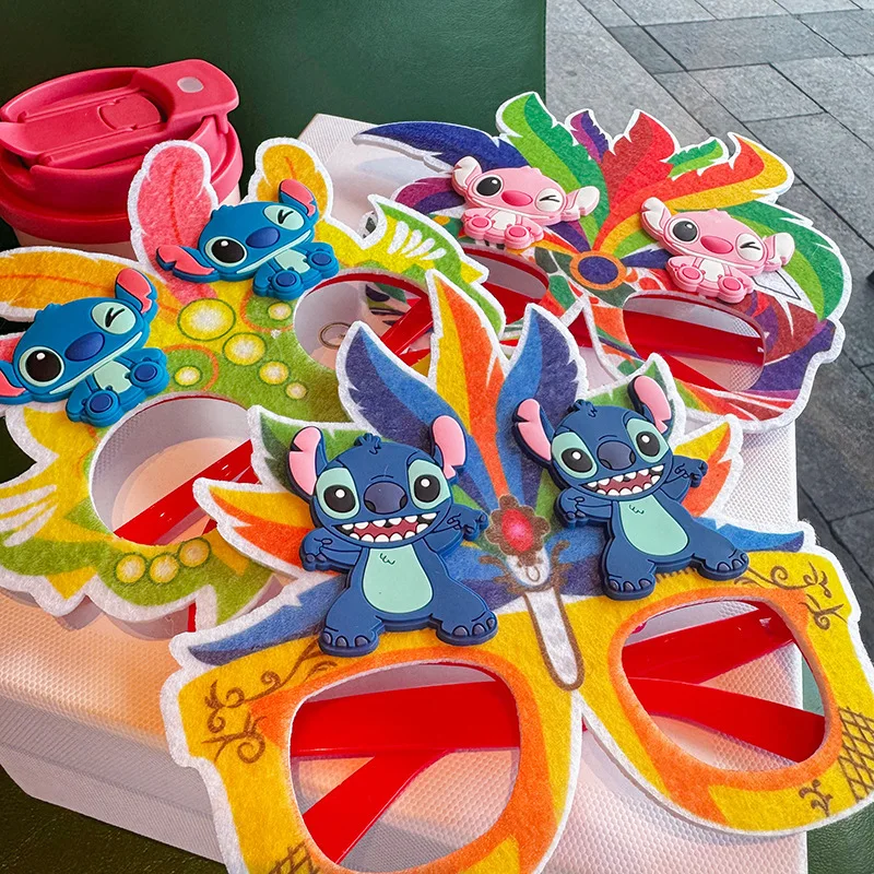 

Cartoon Stitch Glasses Party Decor Creative Photo Frame Outdoor Birthday Party Design Kawaii Gift