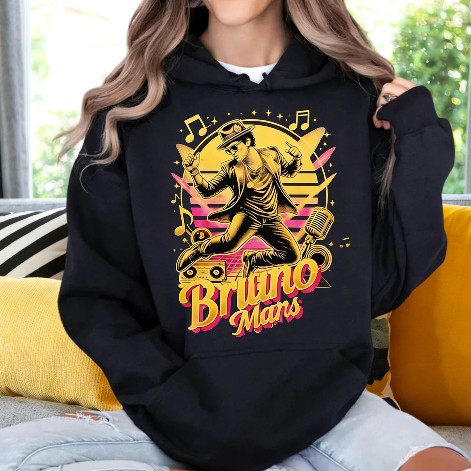 

Толстовка с капюшоном Bruno Mars 2026, пуловер с длинными рукавами в стиле Харадзюку для мужчин и женщин