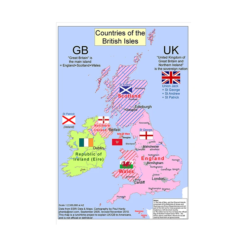 Tela não tecida de pulverizador dobrável mapa britânico em inglês 120*80cm arte poster sem moldura imprime quarto decoração casa suprimentos de viagem