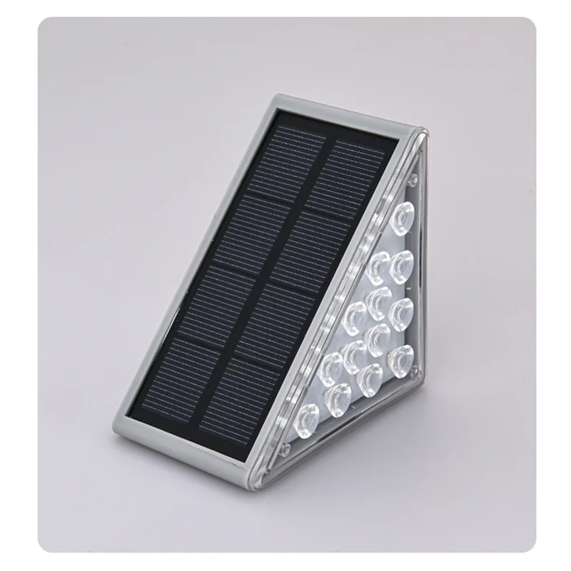 

Solar Stair Light Outdoor Home No Wiring Rainproof Gray Solar Step Light Ambience Light-ABXK