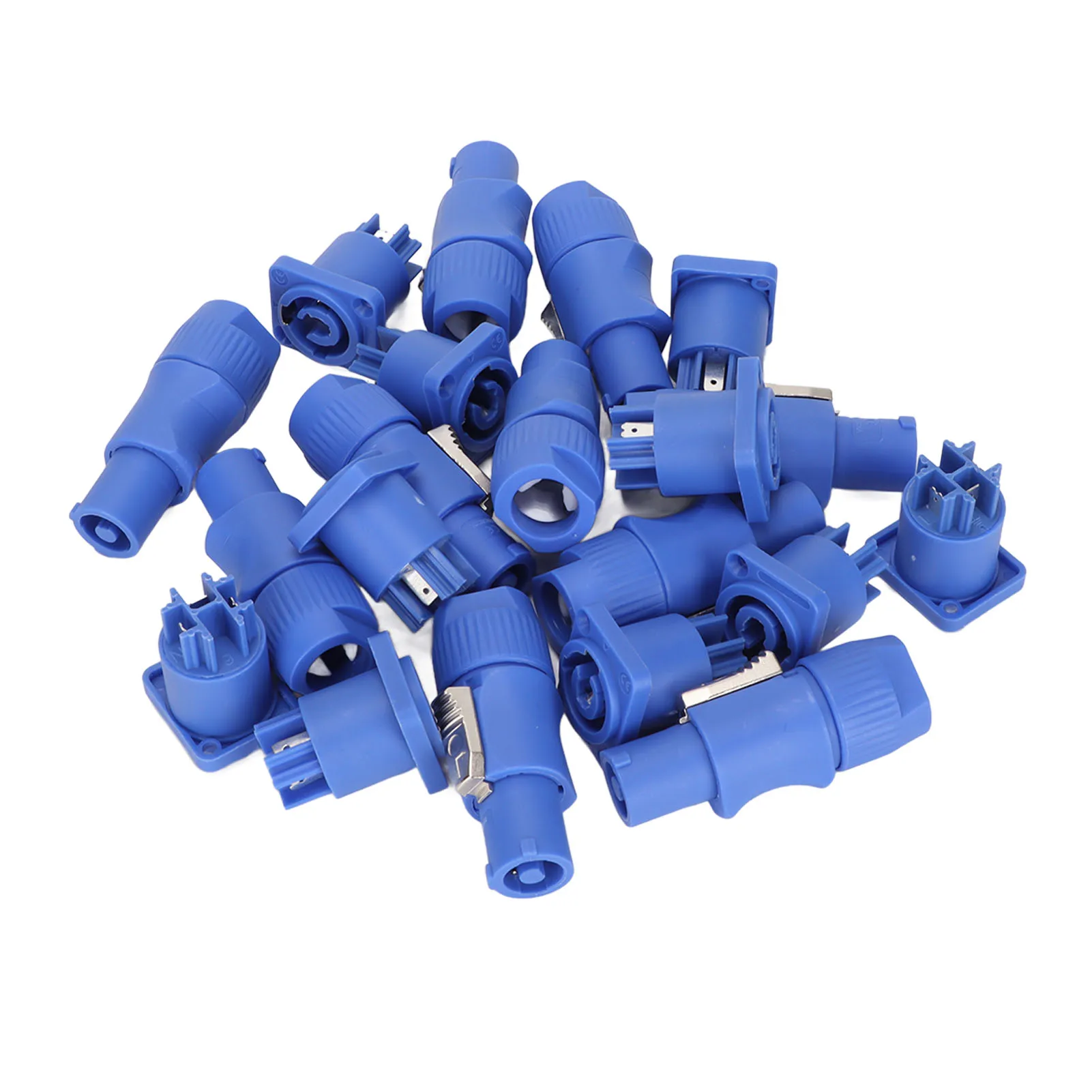 Power Connector 10 Sets 3 Pin Power Connector Professional Stage Light Power Cable Plug for LED Large Screen Speaker 250V 20A