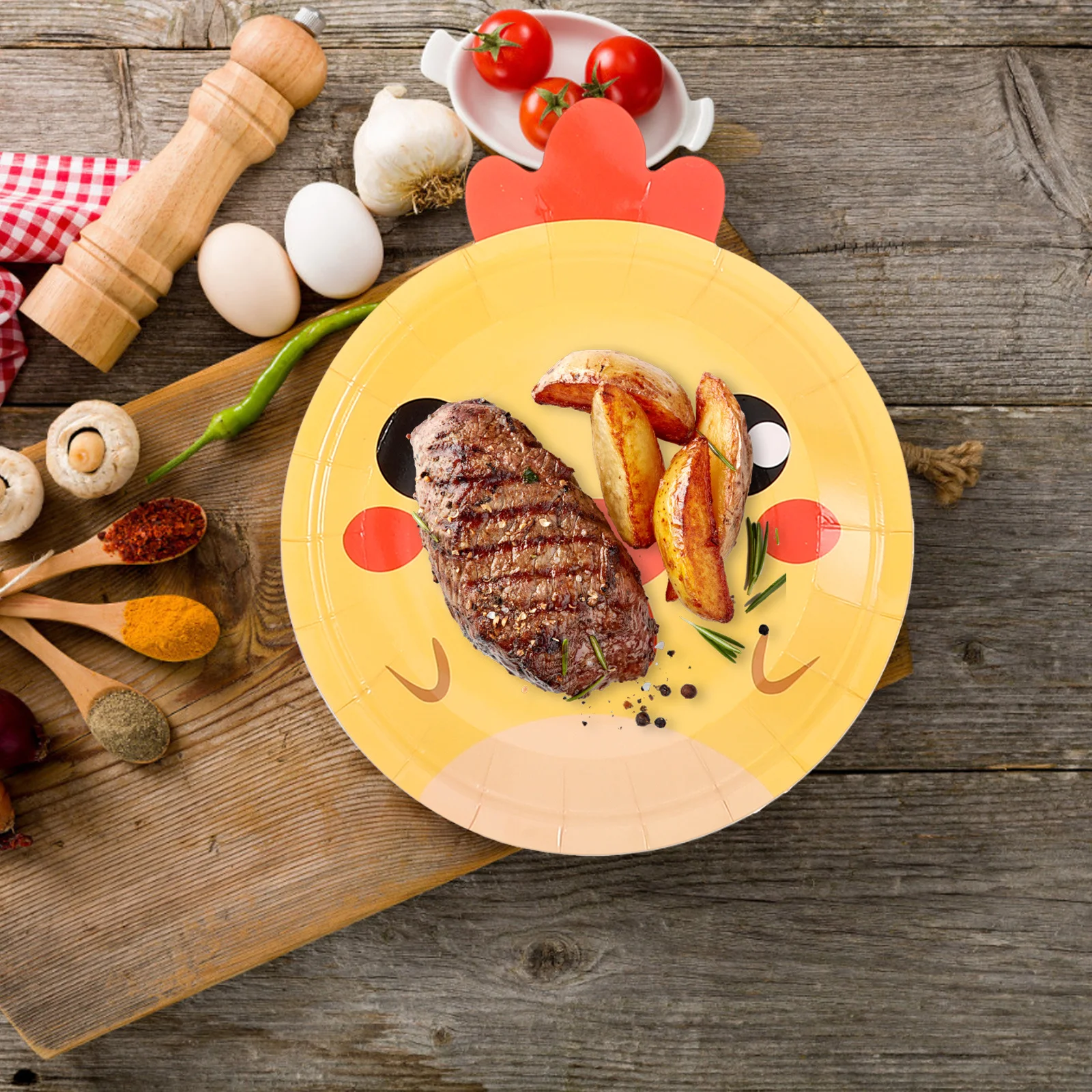 

50Pcs Animal Theme Paper Plates Versatile for Weddings Banquets Farms Decorative Disposable Party Plate Supplies