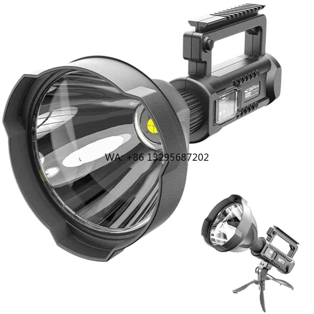 

HIgh Brightness P70 30W Searchlight Flashlight ABS Power Bank IP55 Waterproof Handheld LED Flashlights with Holder for Camping