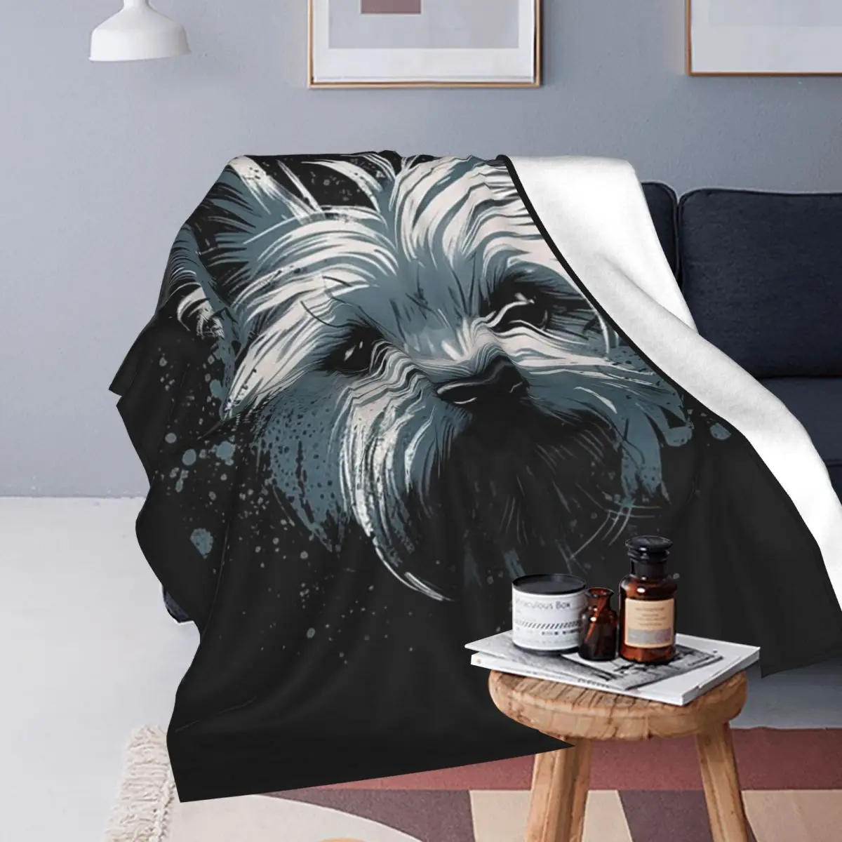 Westie Dog West Highland White Terrier Blankets Soft Warm Flannel Throw Blanket Plush for Bed Travel Home Sofa
