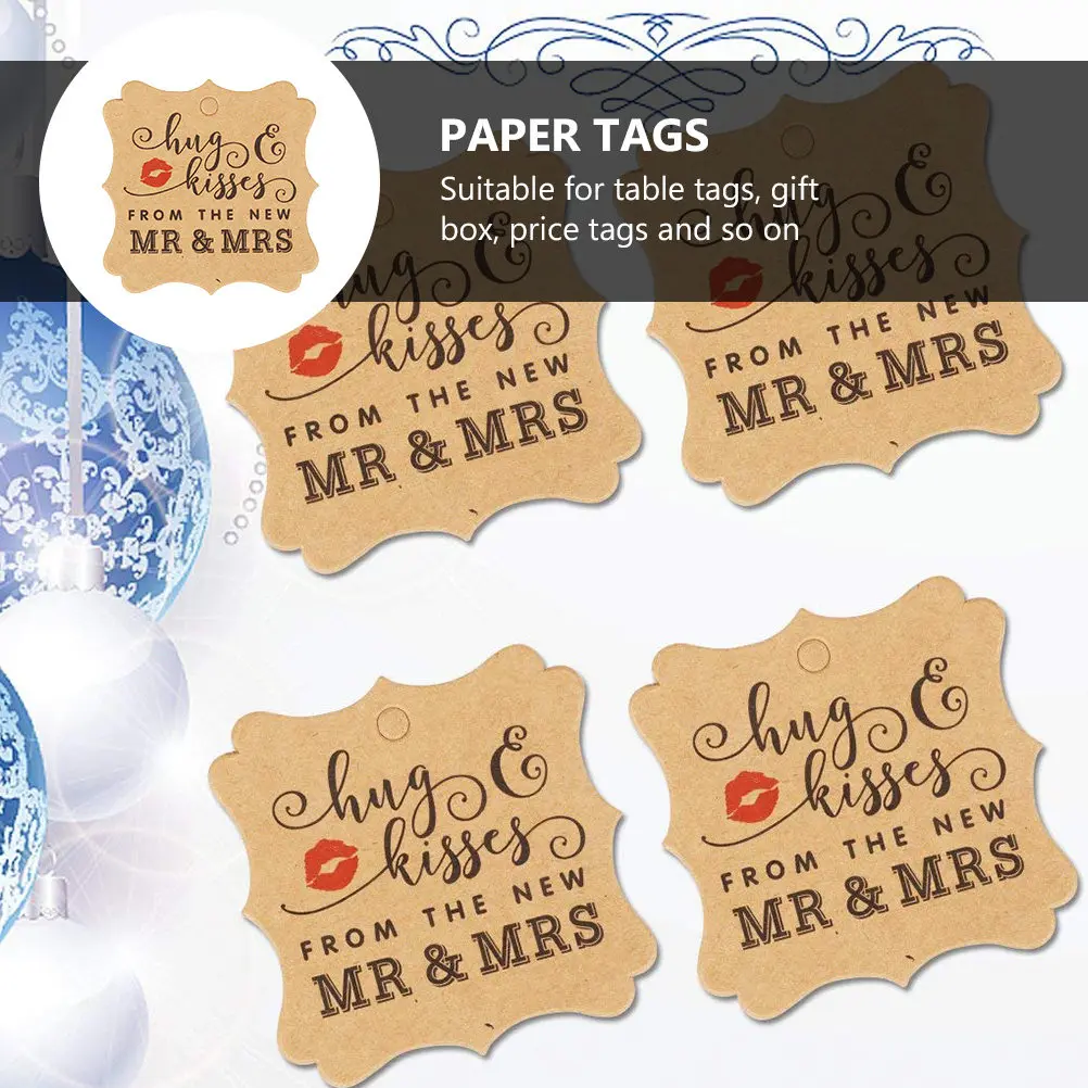 

100 шт. универсальных бирок из крафт-бумаги для подарков, одежды, тортов, поделок, декоративной упаковки, подвесок