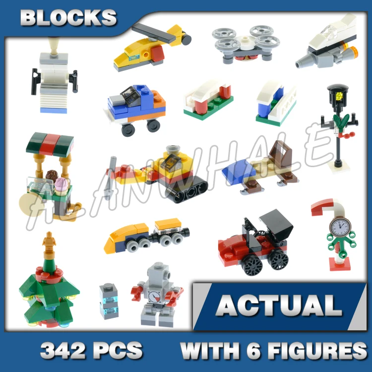 342pcs City Advent Calendar Christmas Winter Holiday Vehicles 11012 Building Block Set Compatible with Model