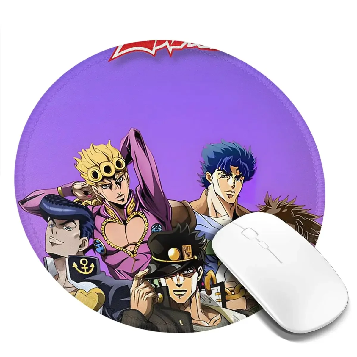 Jojo Bizarre Adventure Anime Cartoon Round Mouse Pad Computer Keyboard Mouse Mat Gamer Laptop Desk Mat Office Table Mats