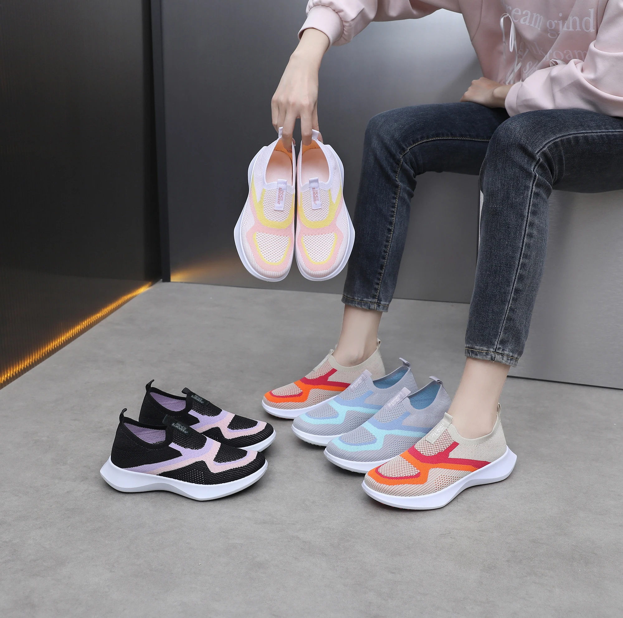 

Женские повседневные лоферы с стильной мягкой подошвой, удобные для ношения, женская обувь, лето 2026