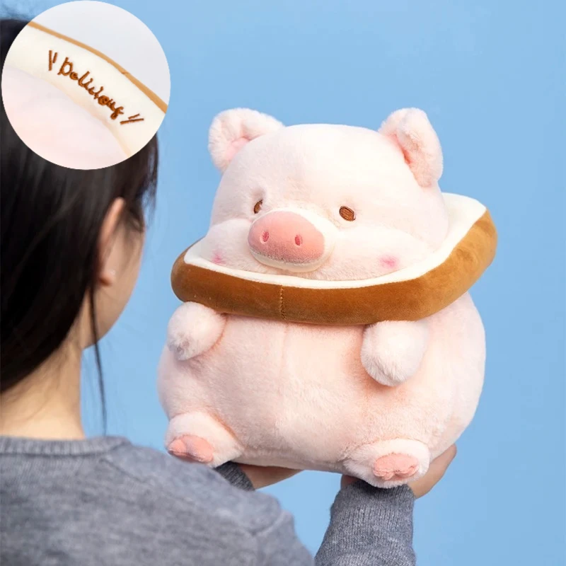 

30/35cm Creative Cute Pink Pig Toast Pillow Doll Stuffed Plush Animal Toy Sofa Cushion Children's Birthday Christmas Gift