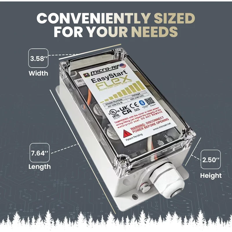 EasyStart FLEX 398 - Kit de partida suave Bluetooth para ar condicionado doméstico, RV e uso comercial, funciona com geradores