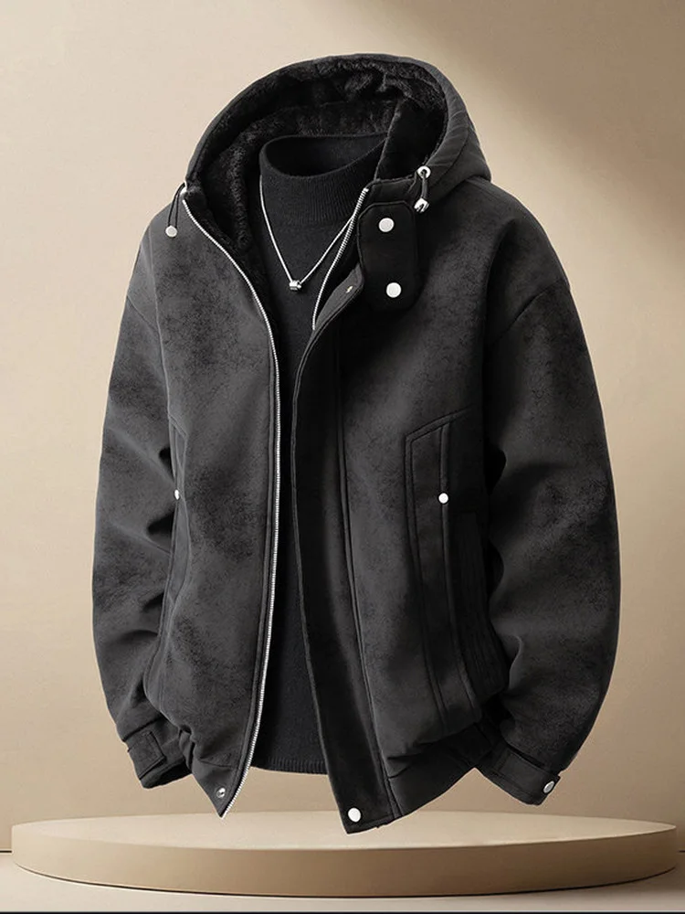 

Retro Thiened Winter Cotton Jaet Men's Winter Clothes New Sle Haome Mountain Eagle Cotton Coat Youth Trend Warmth