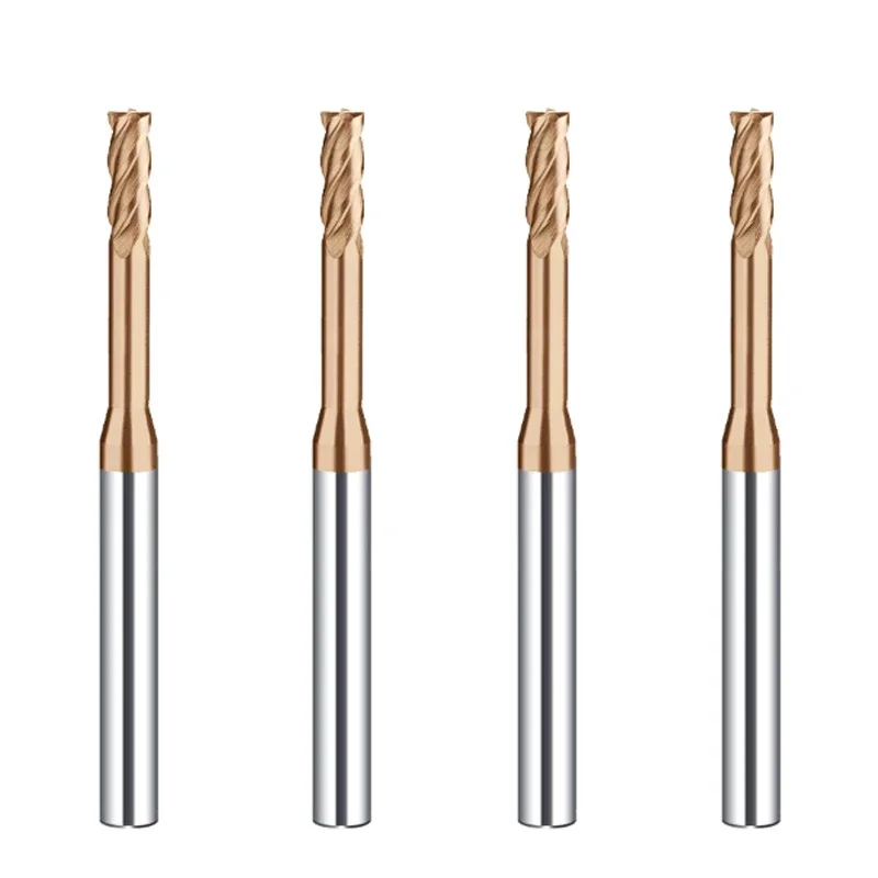 HRC55 Hrc60 2/3/4 Flute Tungsten Carbide End Mill Milling Cutter Cnc Routerbits Long Flute 1mm 1.5mm 2mm 2.5mm 3.0mm