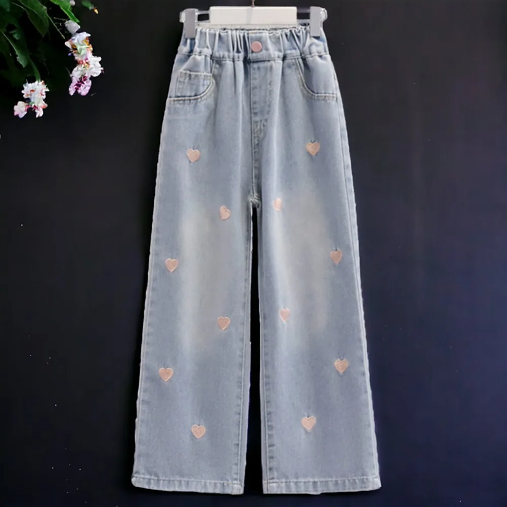 Children\'s Clothing Girls Jeans for Kids Pants Baby Clothes Long Denim Trousers Teenagers Costumes 4 5 6 7 8 9 10 11 12 13 Years