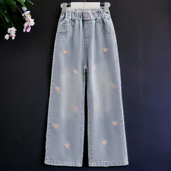 Children's Clothing Girls Jeans for Kids Pants Baby Clothes Long Denim Trousers Teenagers Costumes 4 5 6 7 8 9 10 11 12 13 Years