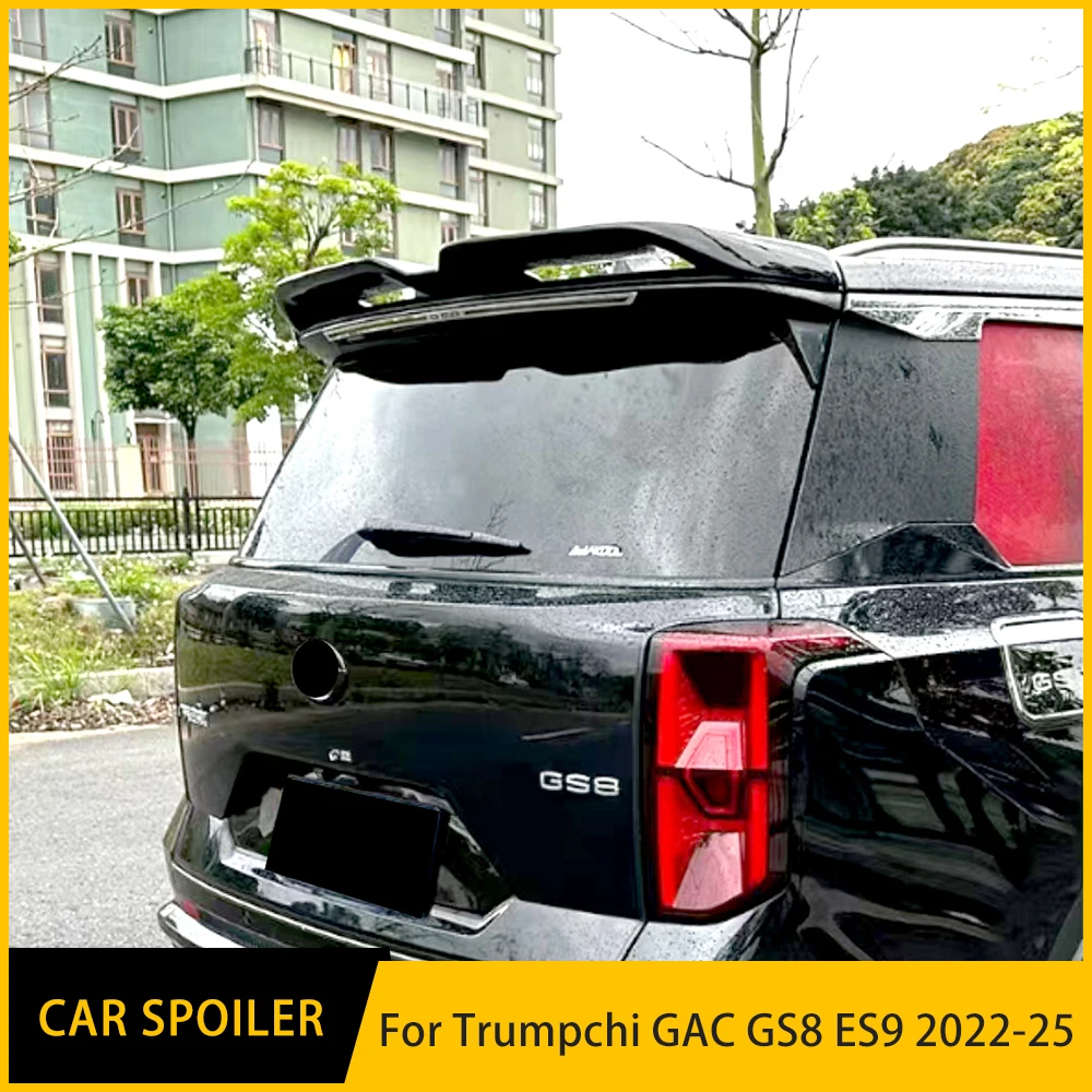 For Trumpchi GAC GS8 ES9 2022 2023 2024 25 High Quality Carbon Black Car Rear Wing Spoiler Tail Fin Cover Decoration Accessories