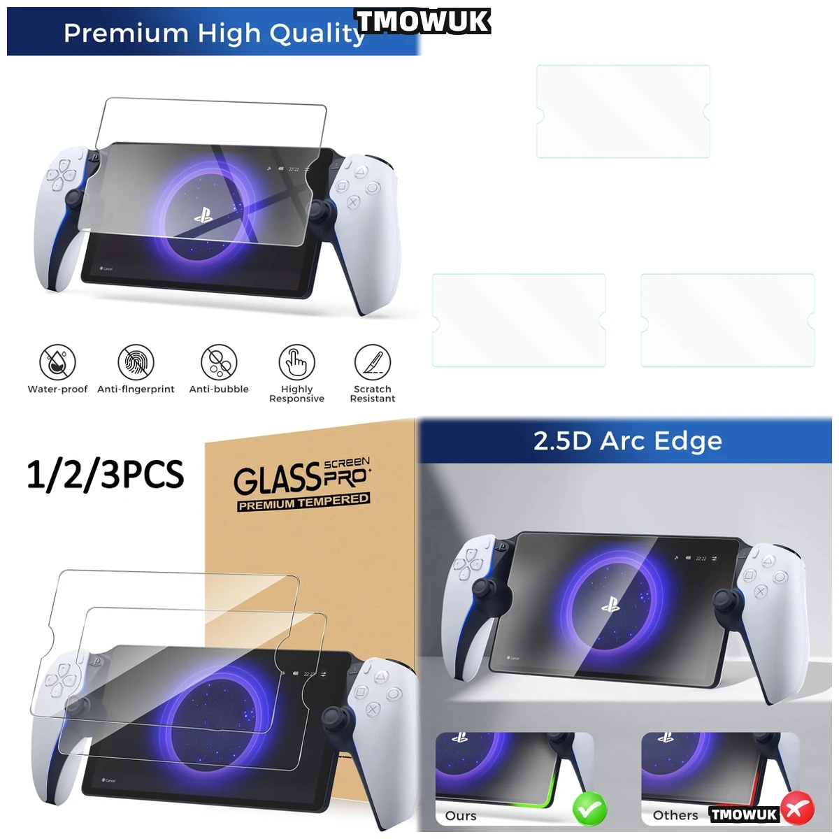 

High Clarity Shatterproof Glass Guard For Sony PlayStation Portable PS5, Ultimate Protection