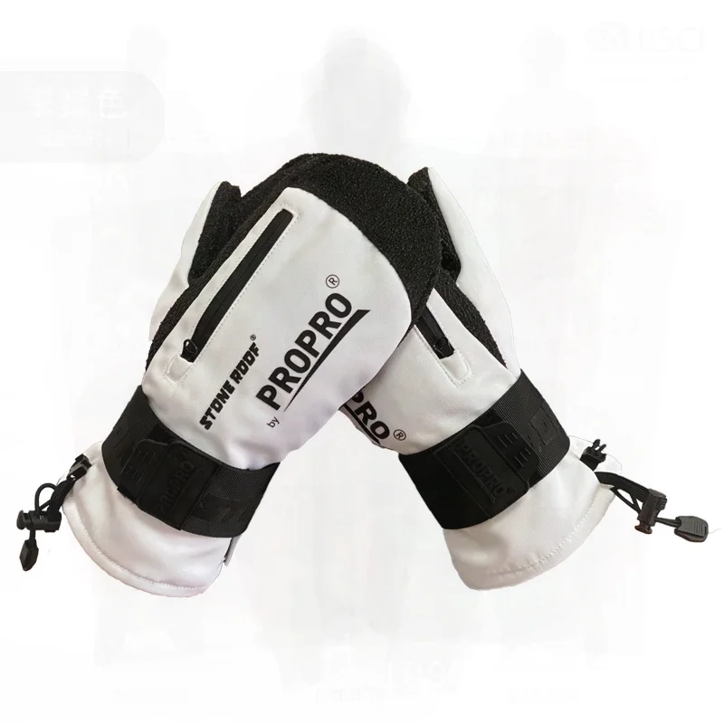 قفازات PROPRO كيفلر للتزلج للبالغين مقاومة للاهتراء ومقاومة للماء وشاشة لمس دافئة متوافقة مع واقي المعصم بخمسة أصابع