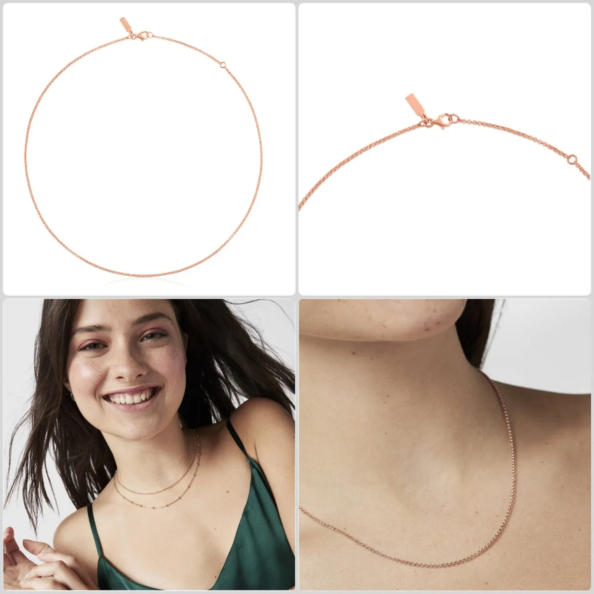 

New Spanish Bear Necklace Rose Gold Simple elegant collarbone chain Lady party surprise gift Wife anniversary gift 511902730