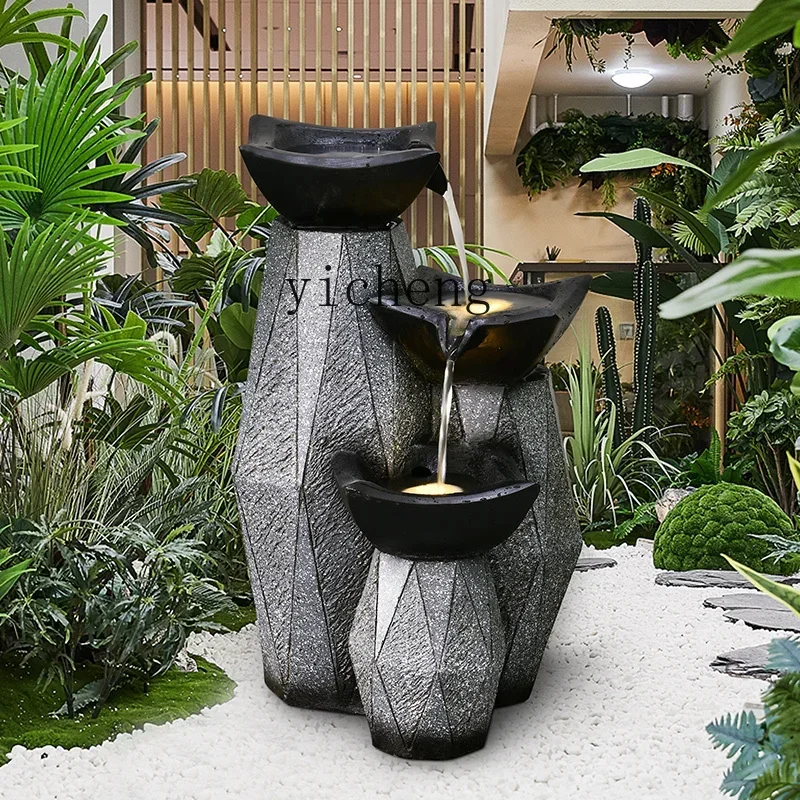 light luxury modern simple flowing water ornament lucky fountain living room entrance office decoration