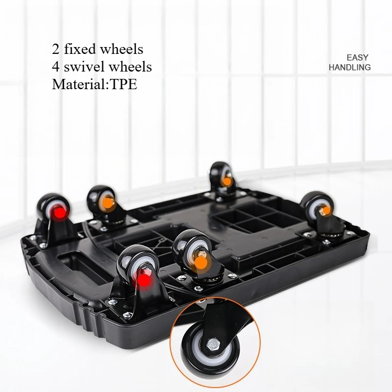 

Складная ручная тележка, портативная, складная, плоская, усиленная, для багажа, с бесшумными колесами, телескопическая, для покупок и путешествий