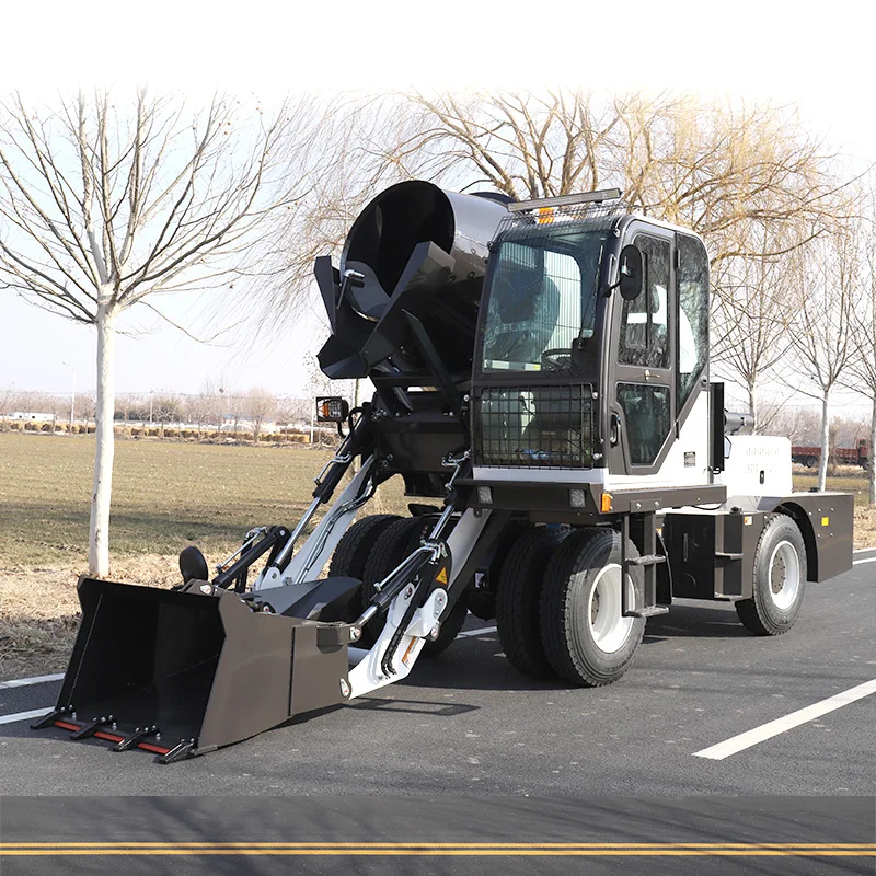 شحن مجاني الذاتي تحميل 2m3 3m3 4m3 6m3 طبل خلاط الخرسانة الذاتي تحميل آلة خلط الخرسانة المتنقلة