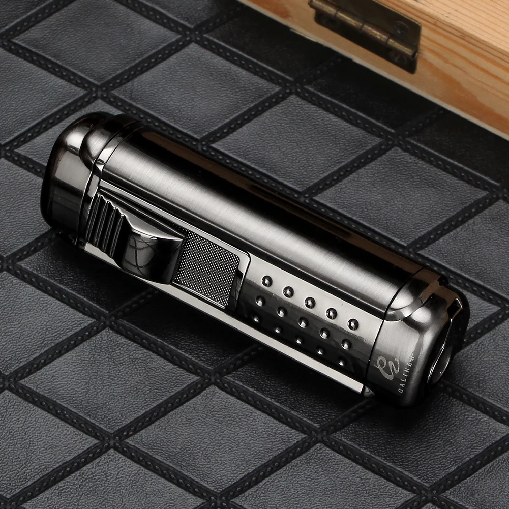 GALINER Cigar Lighter 1 Jet Flame Portable Butane Gas Cigarette Lighters Pocket Torch Lighter Cigar Accessories & Gift Box