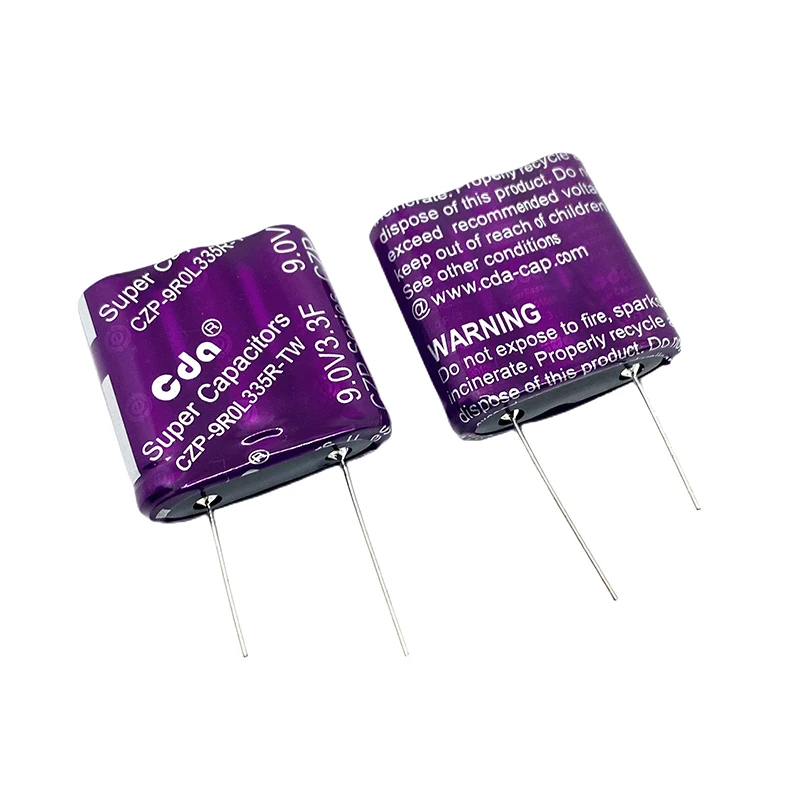CZP-supercondensadores tipo CDA, 9V, 3.3F, CZP-9R0L335R-TW, herrah