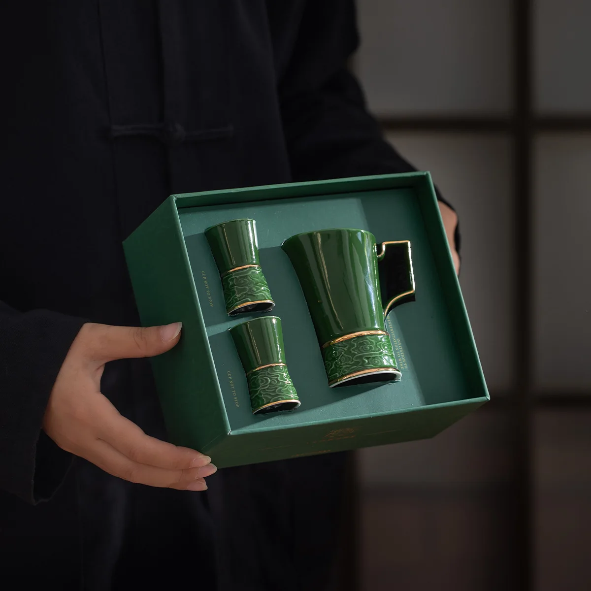 

Цзиндэчжэнь, китайский общий винный сервиз Ling, простой чайный сервиз, подарок, восточная элегантность