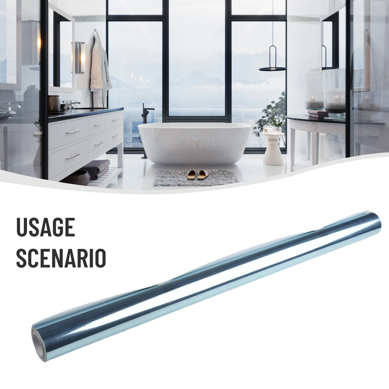 Interior Design Wall Sticker Featuring Reflective Properties to Expand Visual Perception in Small or Dimly for lit Rooms
