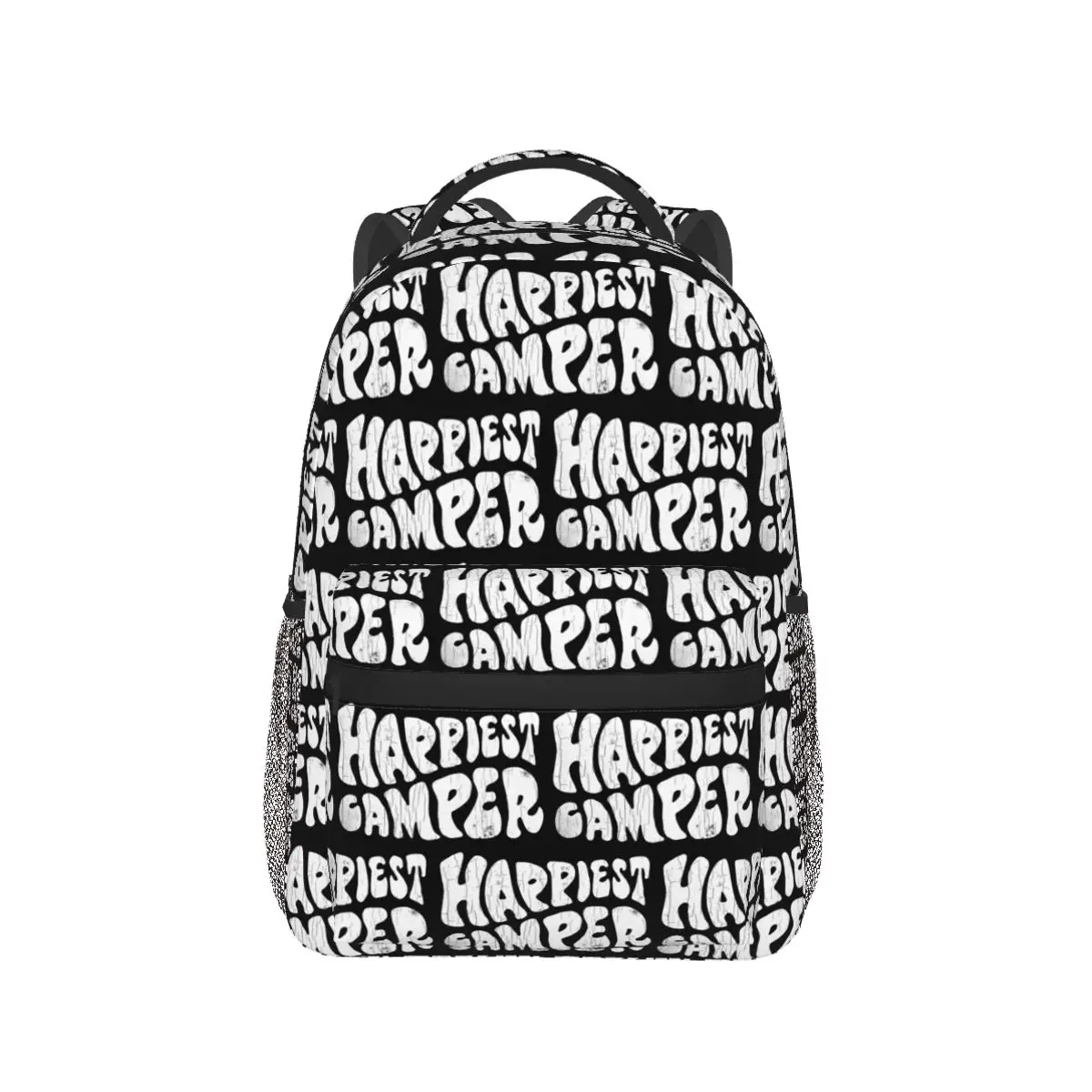 

Cool Happiest Happy Camper Backpack Hot Sale Daypack Large Capacity Kids BookBag School Bag Shoulder Bags for Men Women