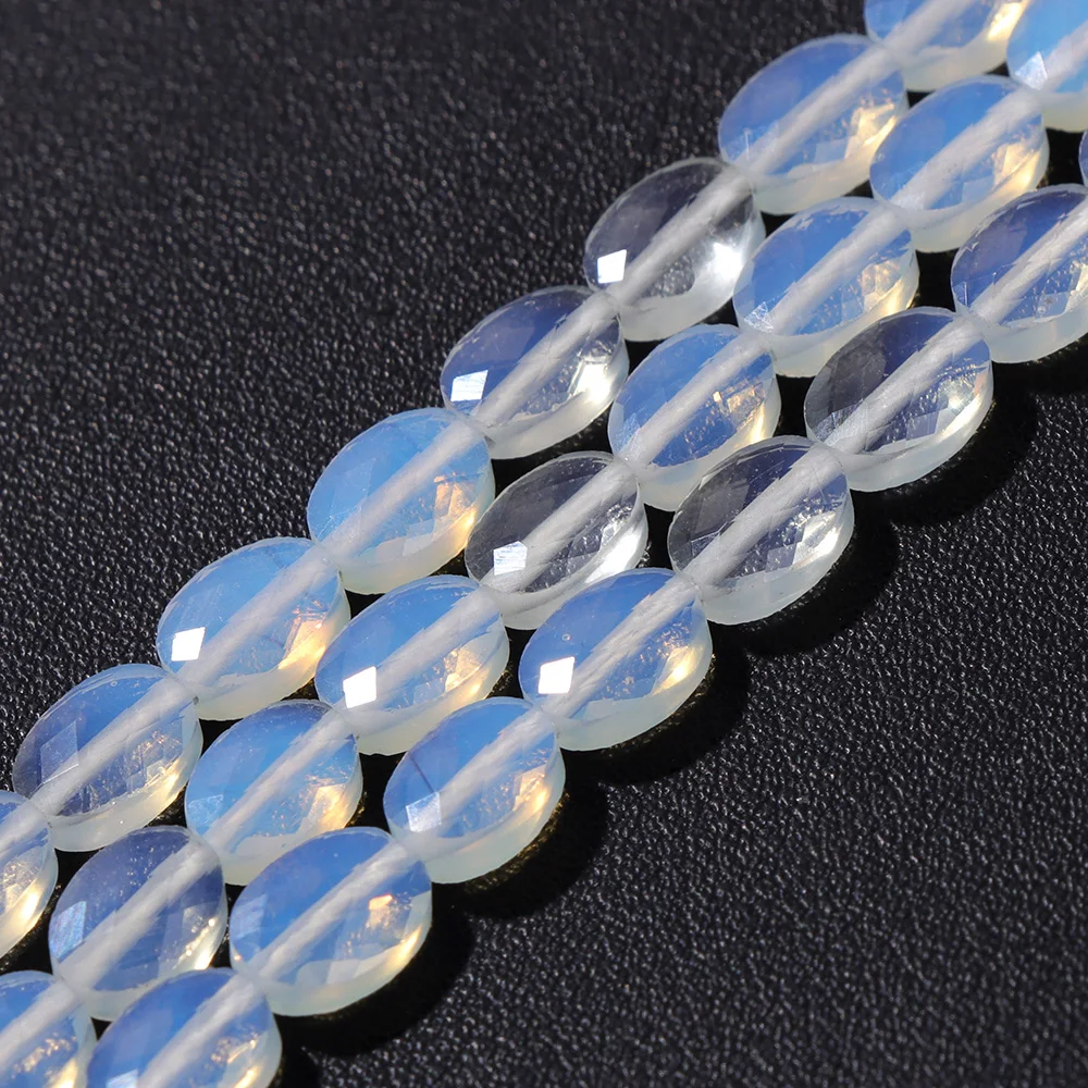 Healing Faceted Gems Beads Oval Shape Natural Crystal Jaspers Stone Loose Beads For Jewelry Making Necklace DIY Bracelet 6x8mm