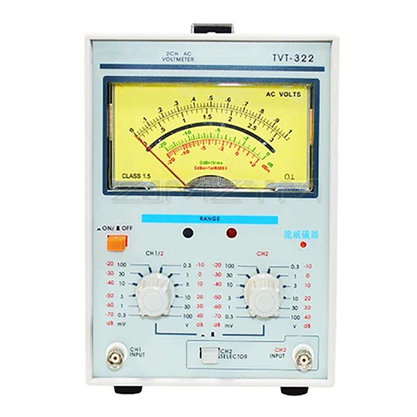 TVT-322 Dual Channel Milivoltmeter Double Needle Millivoltmeter New Design High Quality Pointer Voltage Measuring Instruments