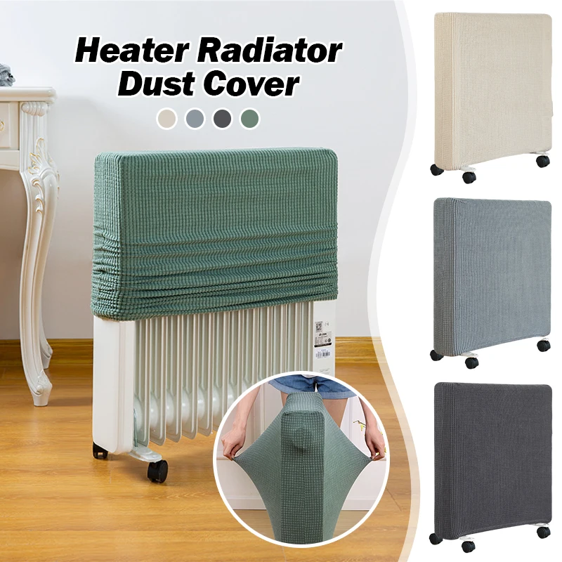 Washable Radiator Dust Cover Household Oil Tin Dust Cover Electric Heater Dust Cover Fabric Stretch Cover Home Storage Cleaning